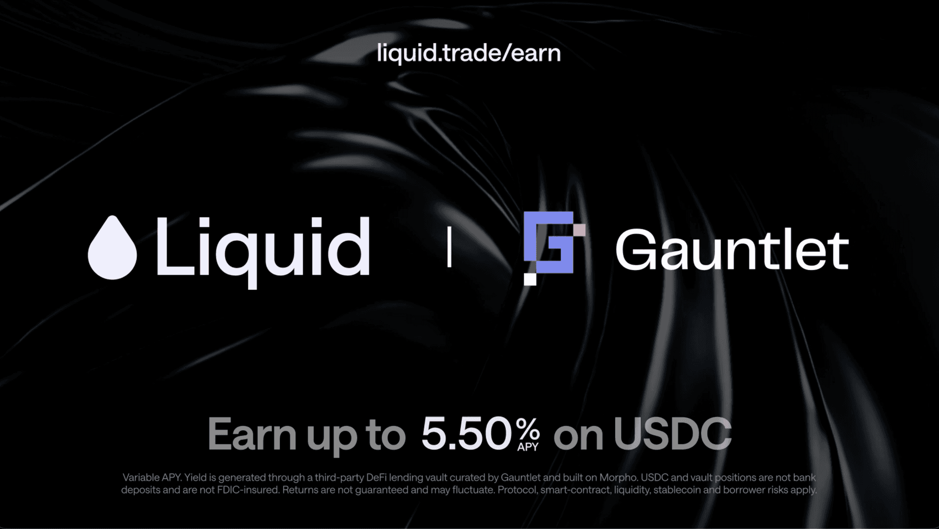 Liquid Earn is live, powered by Gauntlet USD Alpha